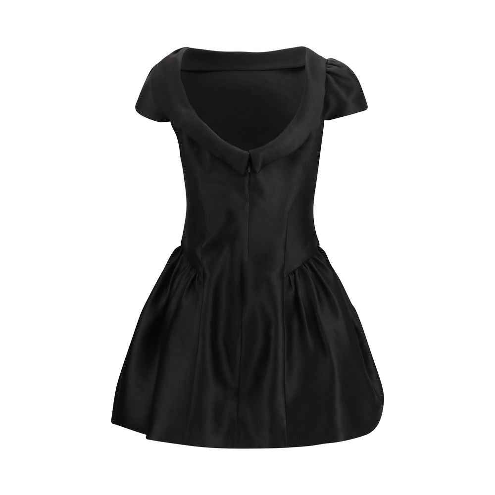 Self-Portrait Black Polyester Casual Dress