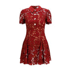 Self-Portrait Bordeaux Polyester Cocktail Dress
