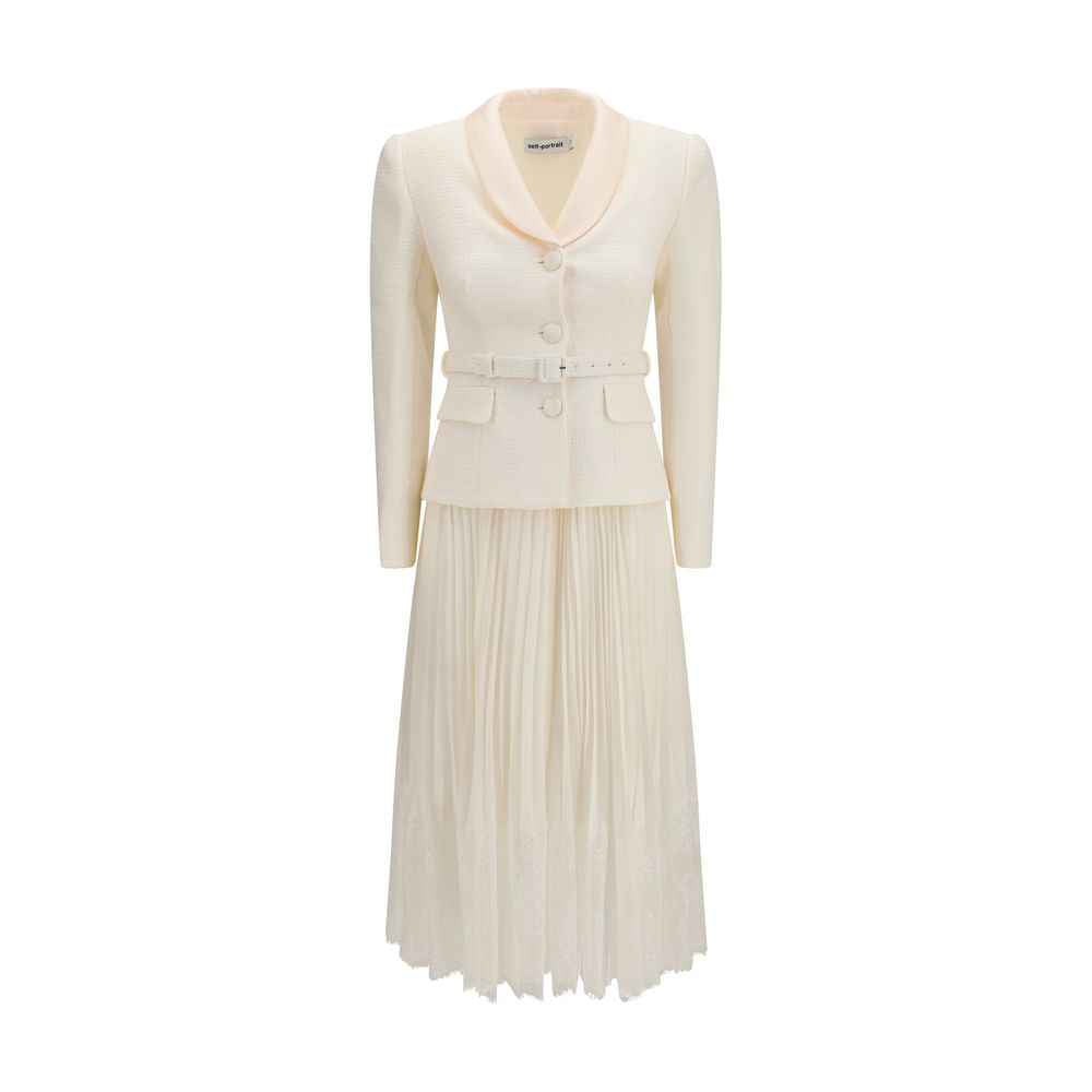 Self-Portrait Beige Polyester Cocktail Dress