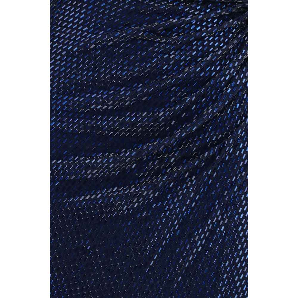 Self-Portrait Blue Polyester Cocktail Dress