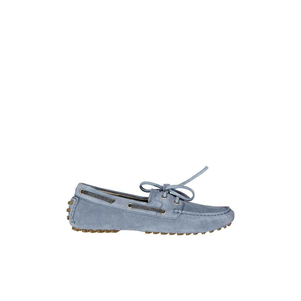 Brunello Cucinelli Blue Leather Moccassin