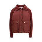 Brunello Cucinelli Bordeaux Polyester Full-Length Jacket