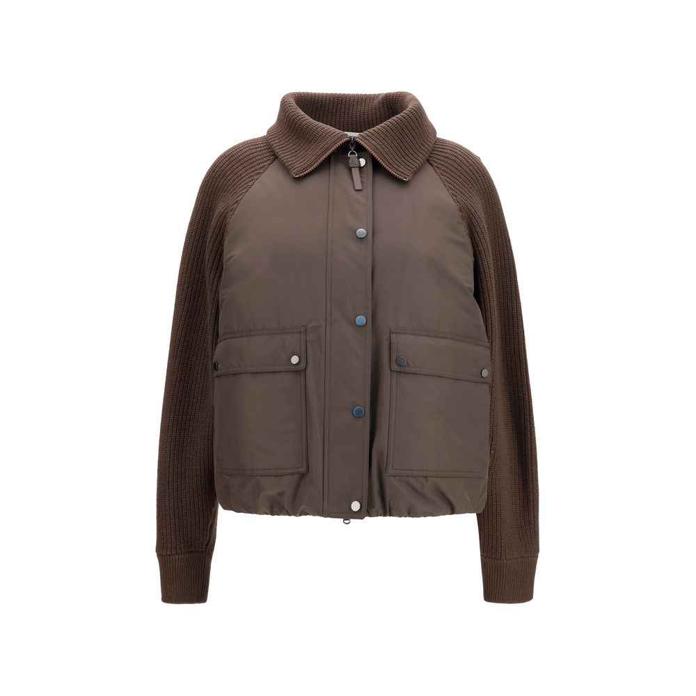 Brunello Cucinelli Brown Polyester Full-Length Jacket