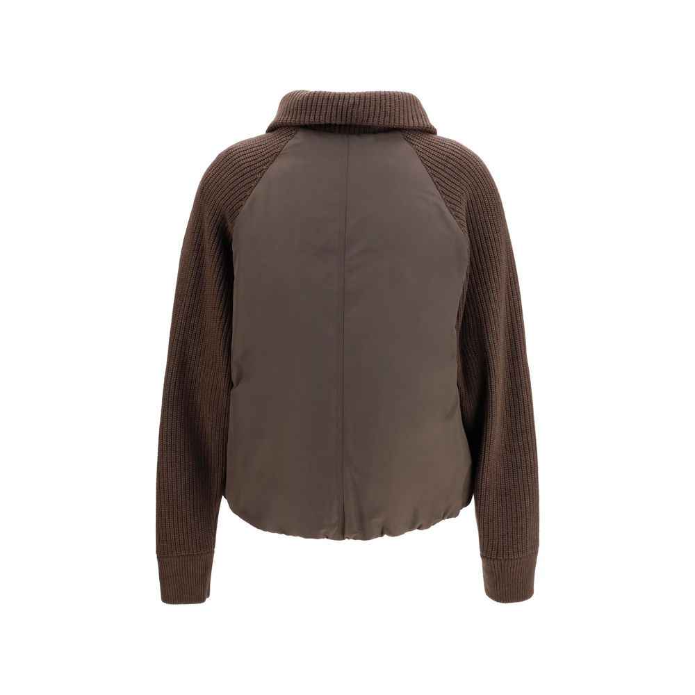 Brunello Cucinelli Brown Polyester Full-Length Jacket