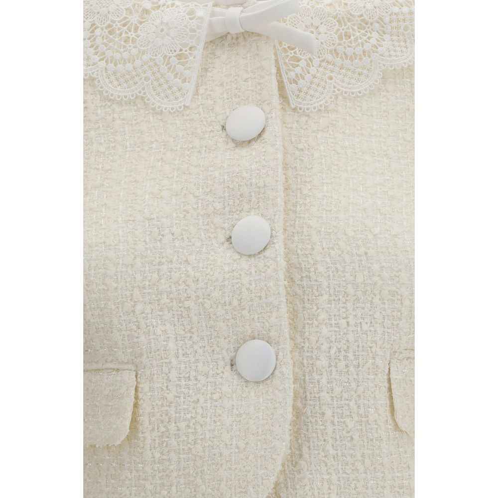 Self-Portrait Beige Polyester Full-Length Jacket