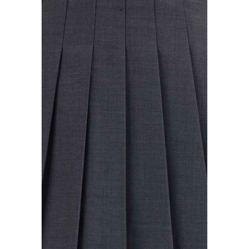 Self-Portrait Gray Polyamide Mini Skirt
