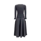 Self-Portrait Gray Polyamide Casual Dress