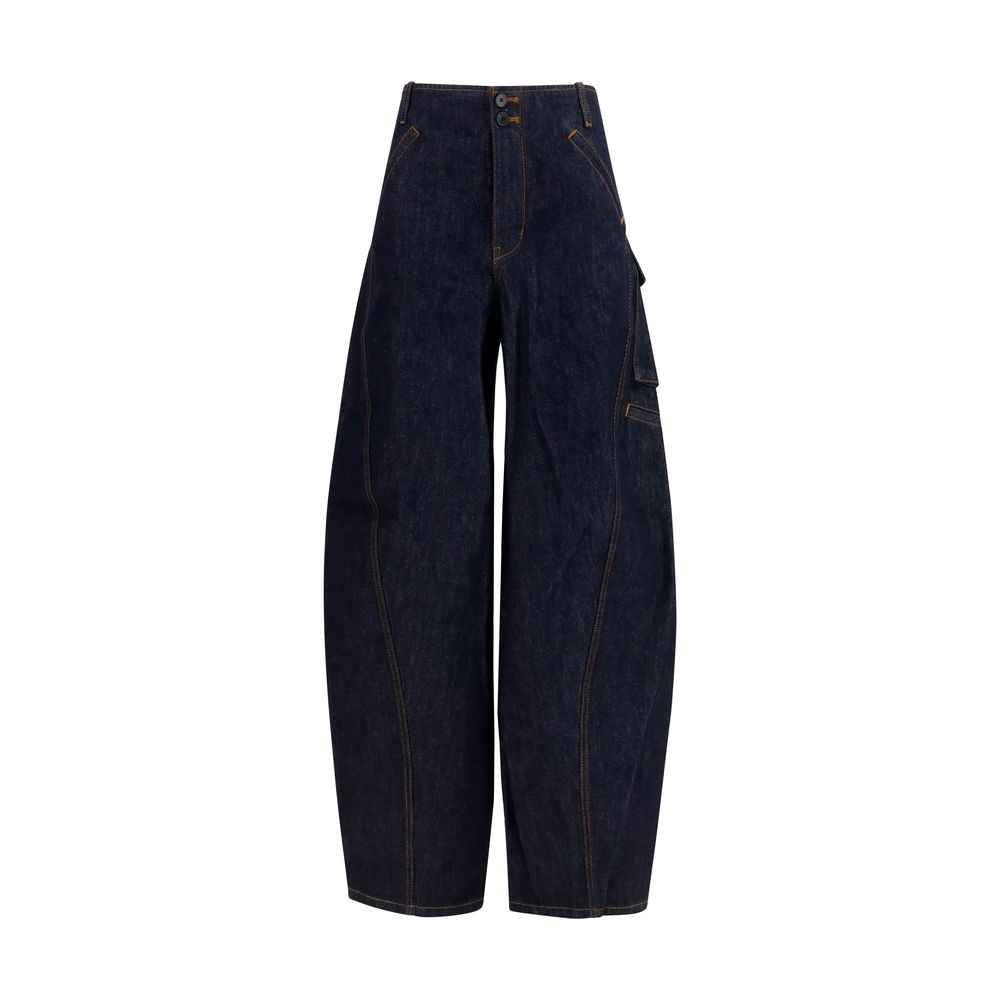 Self-Portrait Blue Cotton Cargo Pants