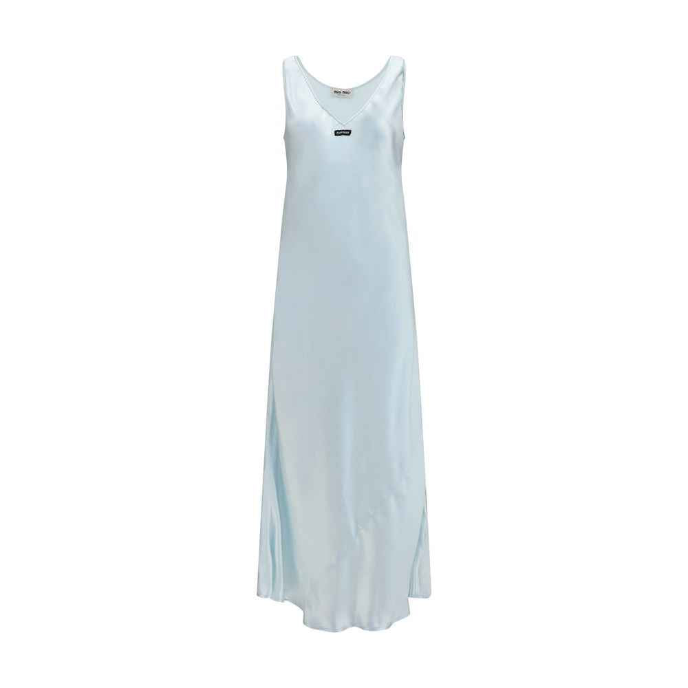 Miu Miu Blue Viscose Casual Dress