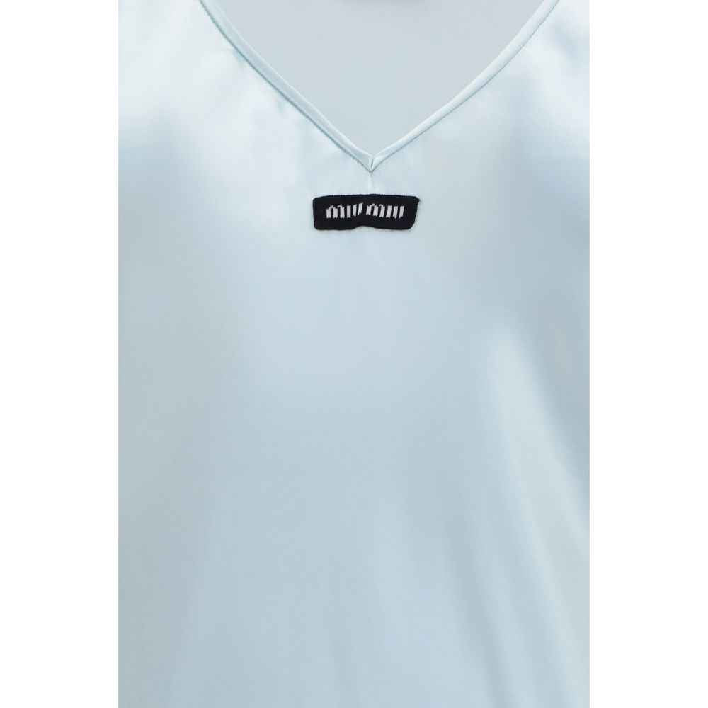 Miu Miu Blue Viscose Casual Dress