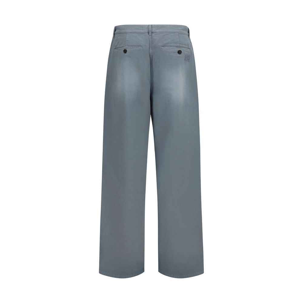 Miu Miu Gray Cotton Casual Pants