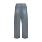 Miu Miu Gray Cotton Casual Pants