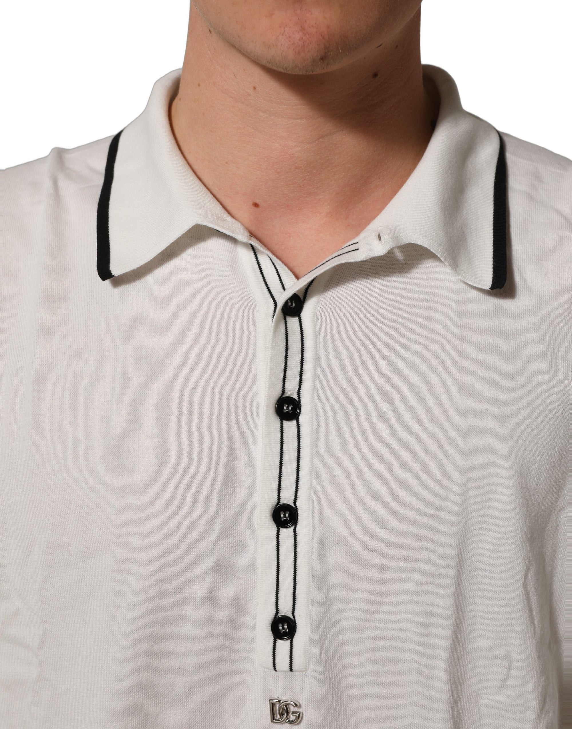 Dolce & Gabbana Black Leaf Print Silk Men Crew Neck T-shirt