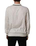 Dolce & Gabbana Black Leaf Print Silk Men Crew Neck T-shirt