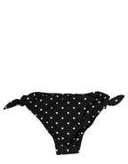 Dolce & Gabbana Black Polka Dot Swimwear Beachwear Bottom Bikini