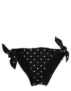 Dolce & Gabbana Black Polka Dot Swimwear Beachwear Bottom Bikini