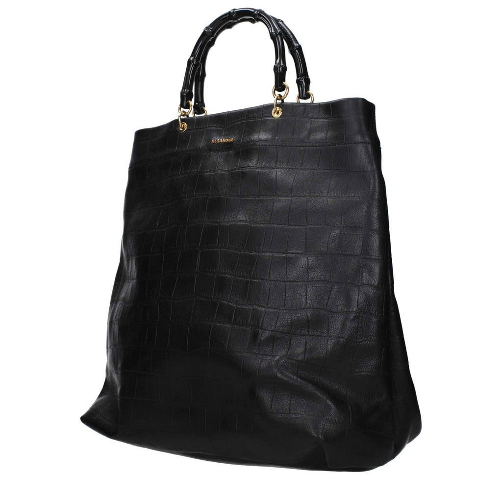 Jil Sander Black Leather Handbag