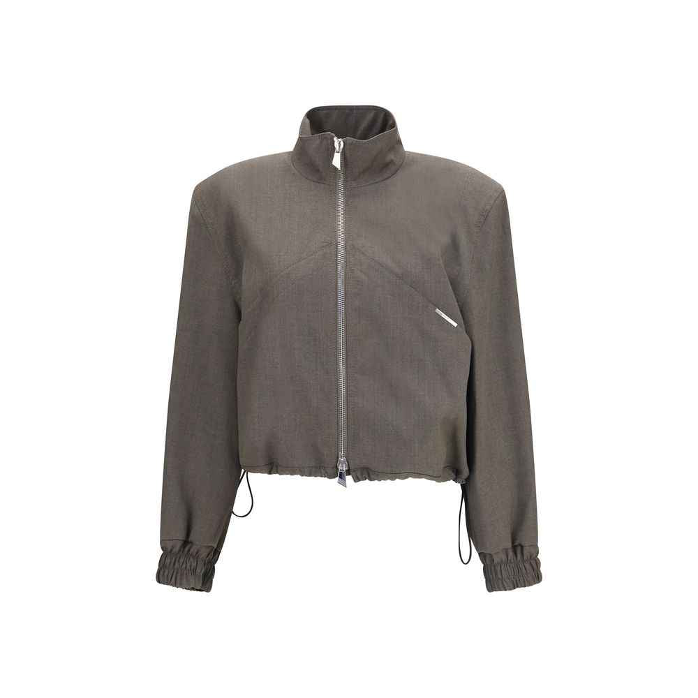 The Attico Brown Wool Oves Aries Bomber