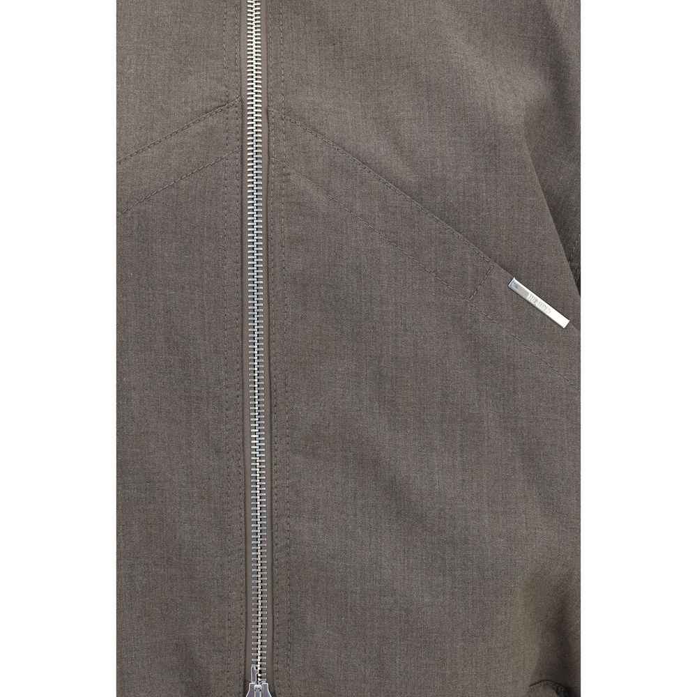 The Attico Brown Wool Oves Aries Bomber
