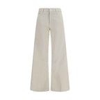 Haikure White Cotton Relaxed Fit Jeans