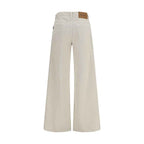 Haikure White Cotton Relaxed Fit Jeans