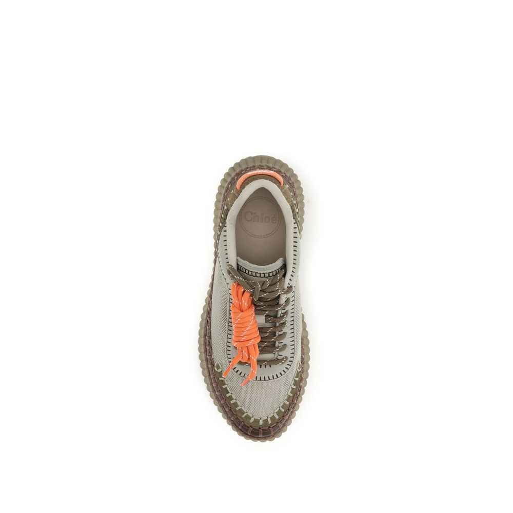 Chloé Bicolor Polyurethane Athletic Sneakers