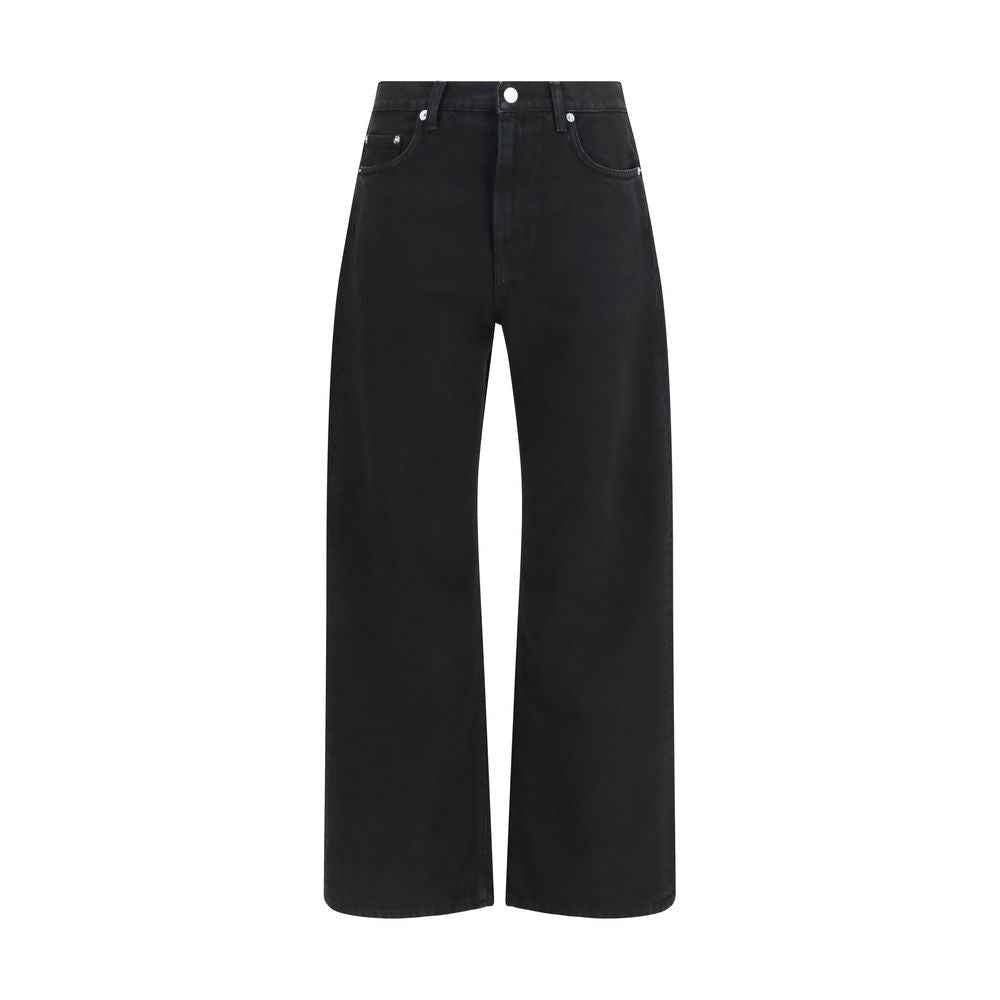 Haikure Black Cotton Straight-Leg Jeans