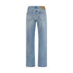 Haikure Blue Cotton Straight-Leg Jeans