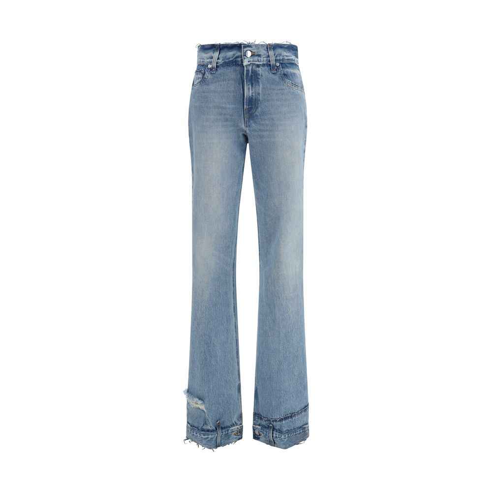 Haikure Blue Cotton Flared Jeans