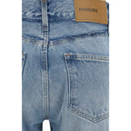Haikure Blue Cotton Flared Jeans