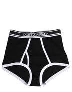 Dolce & Gabbana Black White Logo Waistband Coulotte Panty Underwear