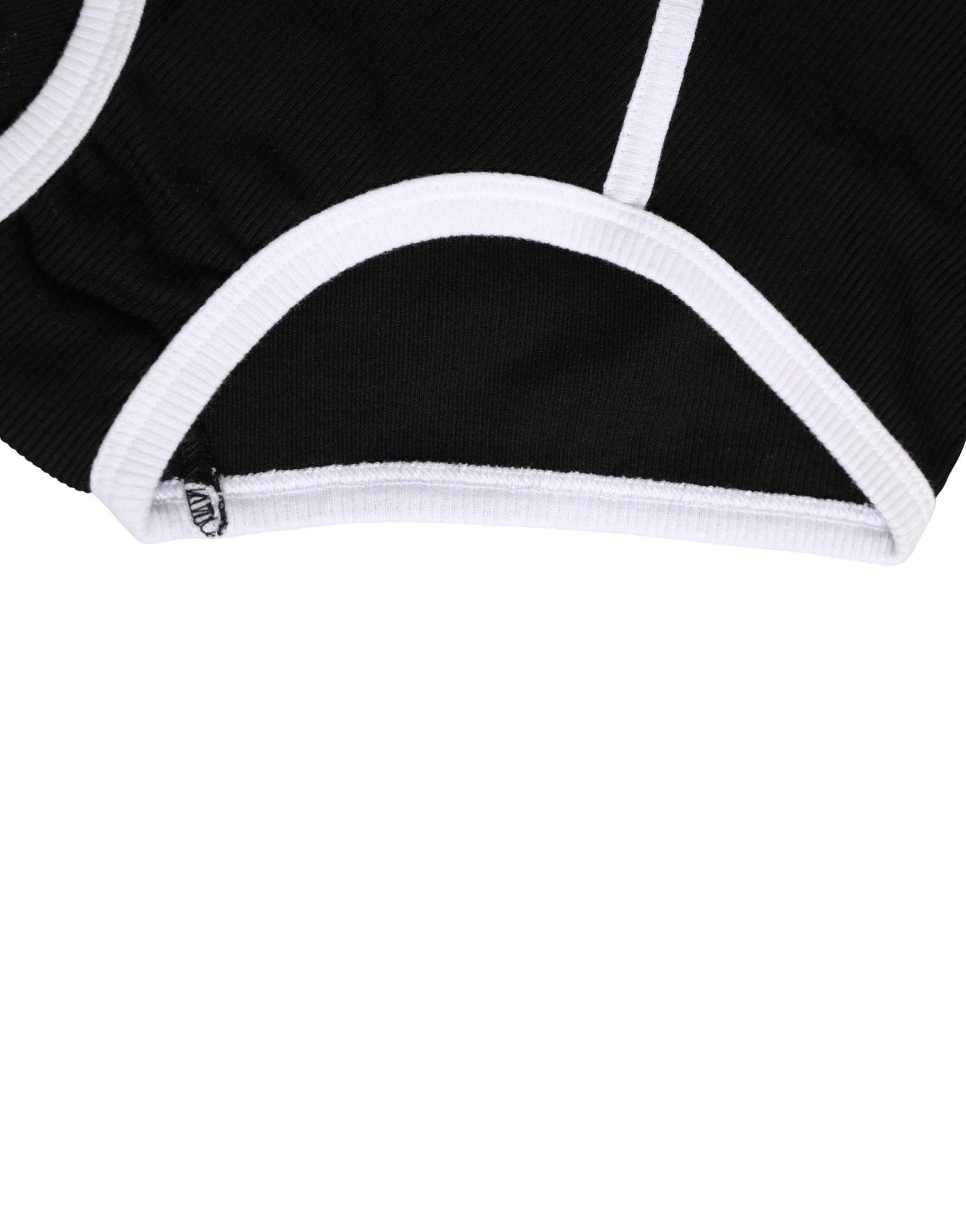 Dolce & Gabbana Black White Logo Waistband Coulotte Panty Underwear