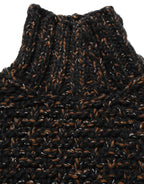 Dolce & Gabbana Brown Wool Knit Turtleneck Pullover Sweater