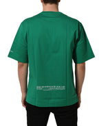 Dolce & Gabbana Green Cotton DGVIB3 Print Crew Neck T-shirt