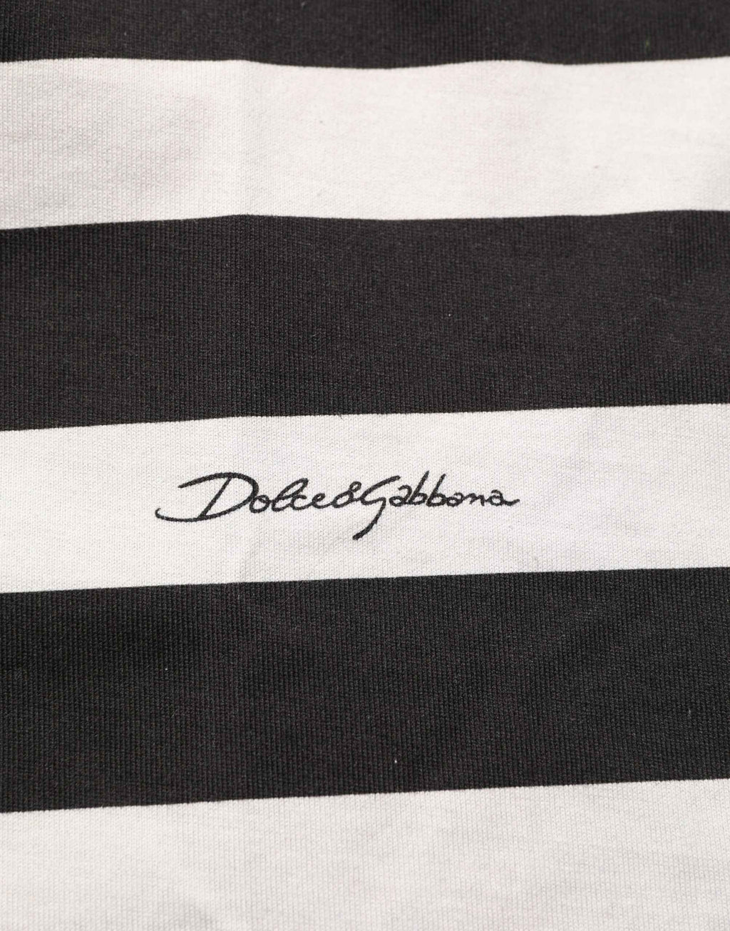 Dolce & Gabbana Black White Stripes Cotton Sleeveless T-shirt