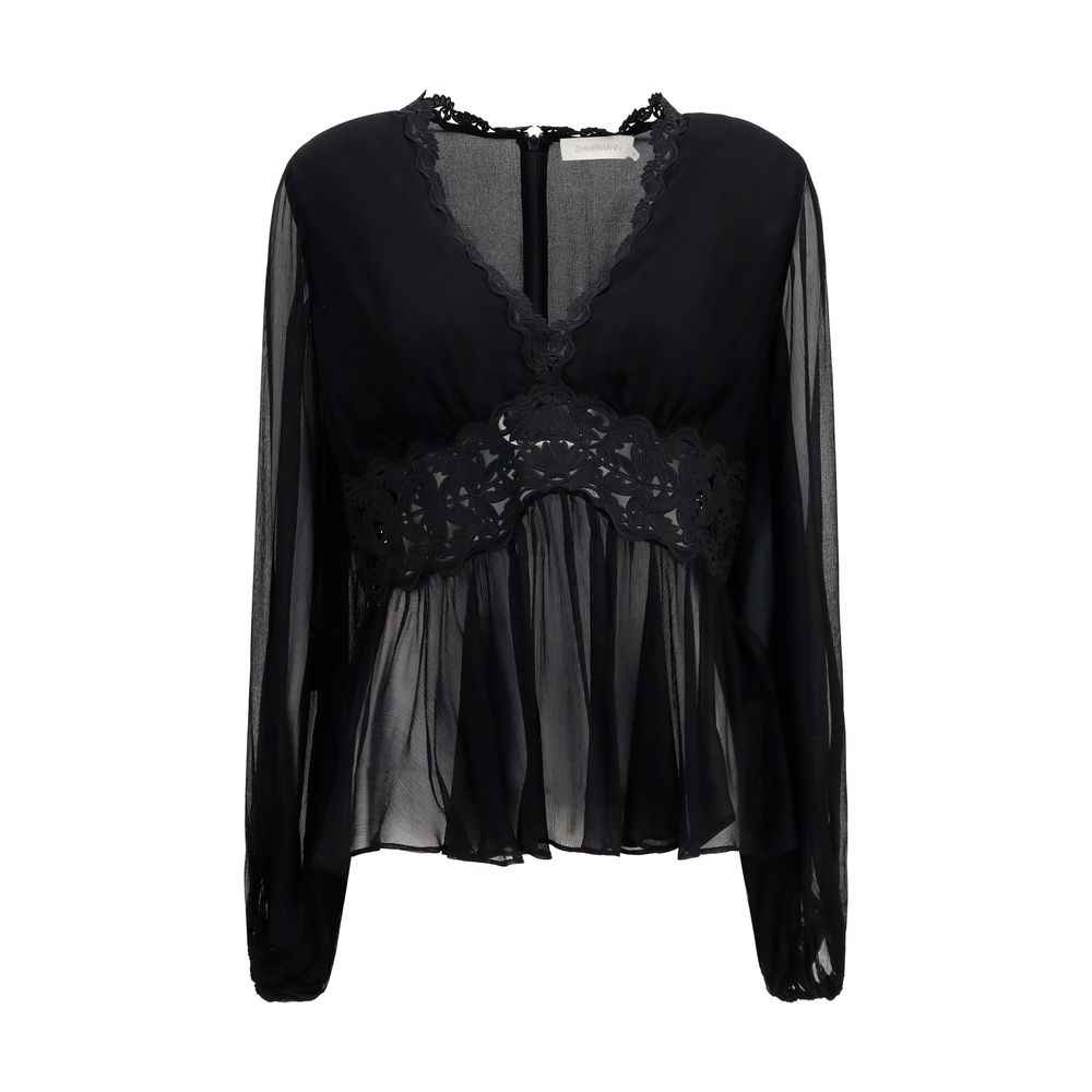 Zimmermann Black Viscose Blouse