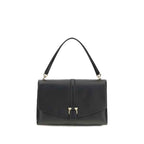 Ferragamo Black Calf Leather Bos Taurus Shoulder Bag