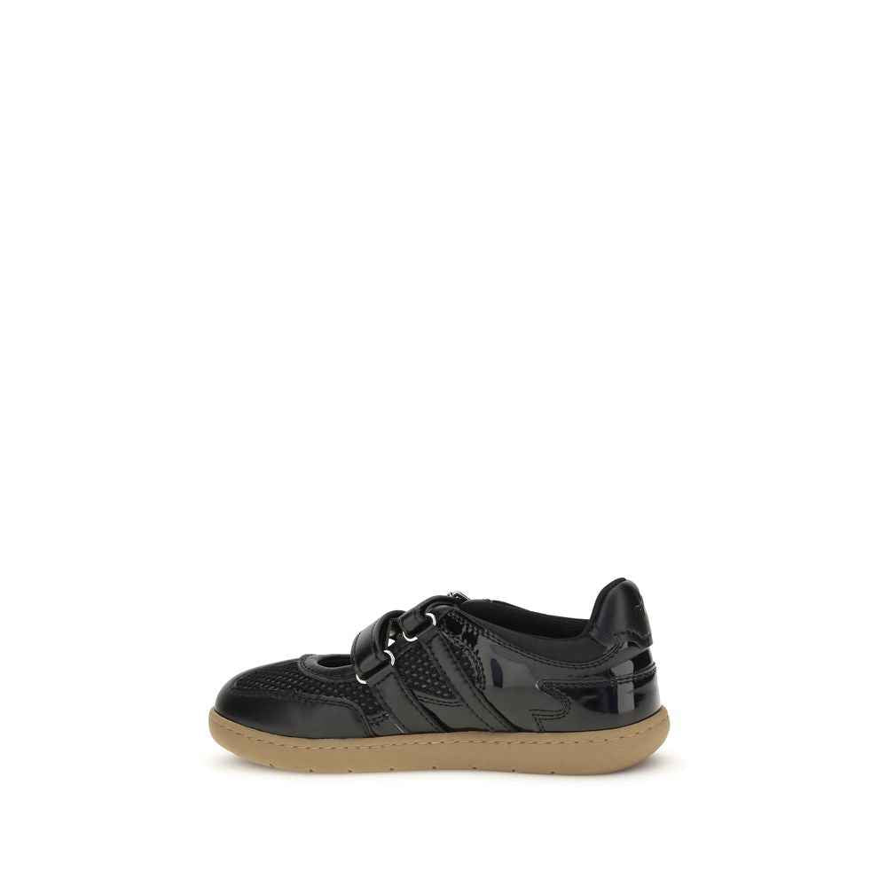 Ganni Black Polyester Ballet Flats