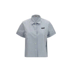 Miu Miu Blue Cotton Pattern Shirt