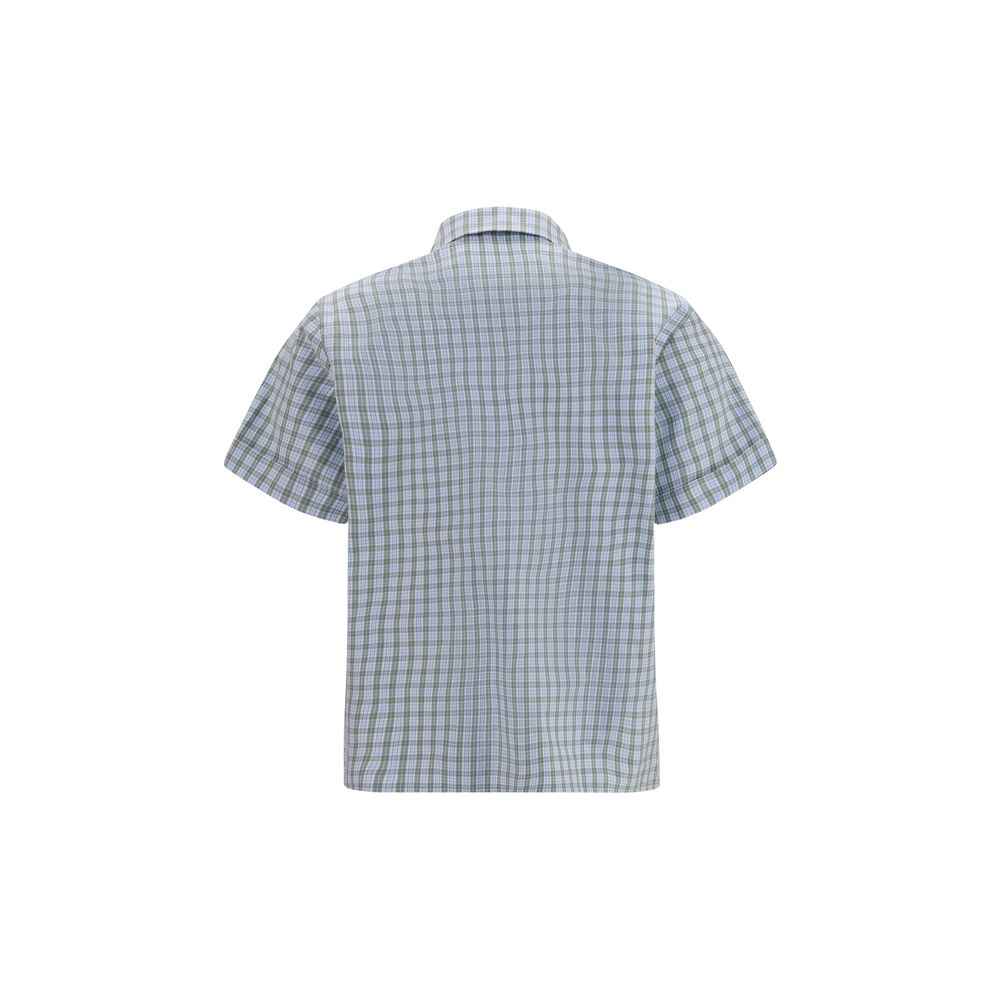 Miu Miu Blue Cotton Pattern Shirt