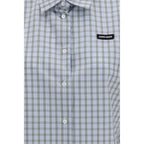 Miu Miu Blue Cotton Pattern Shirt