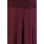 Self-Portrait Bordeaux Viscose Casual Dress