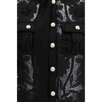 Self-Portrait Black Polyester Blouse
