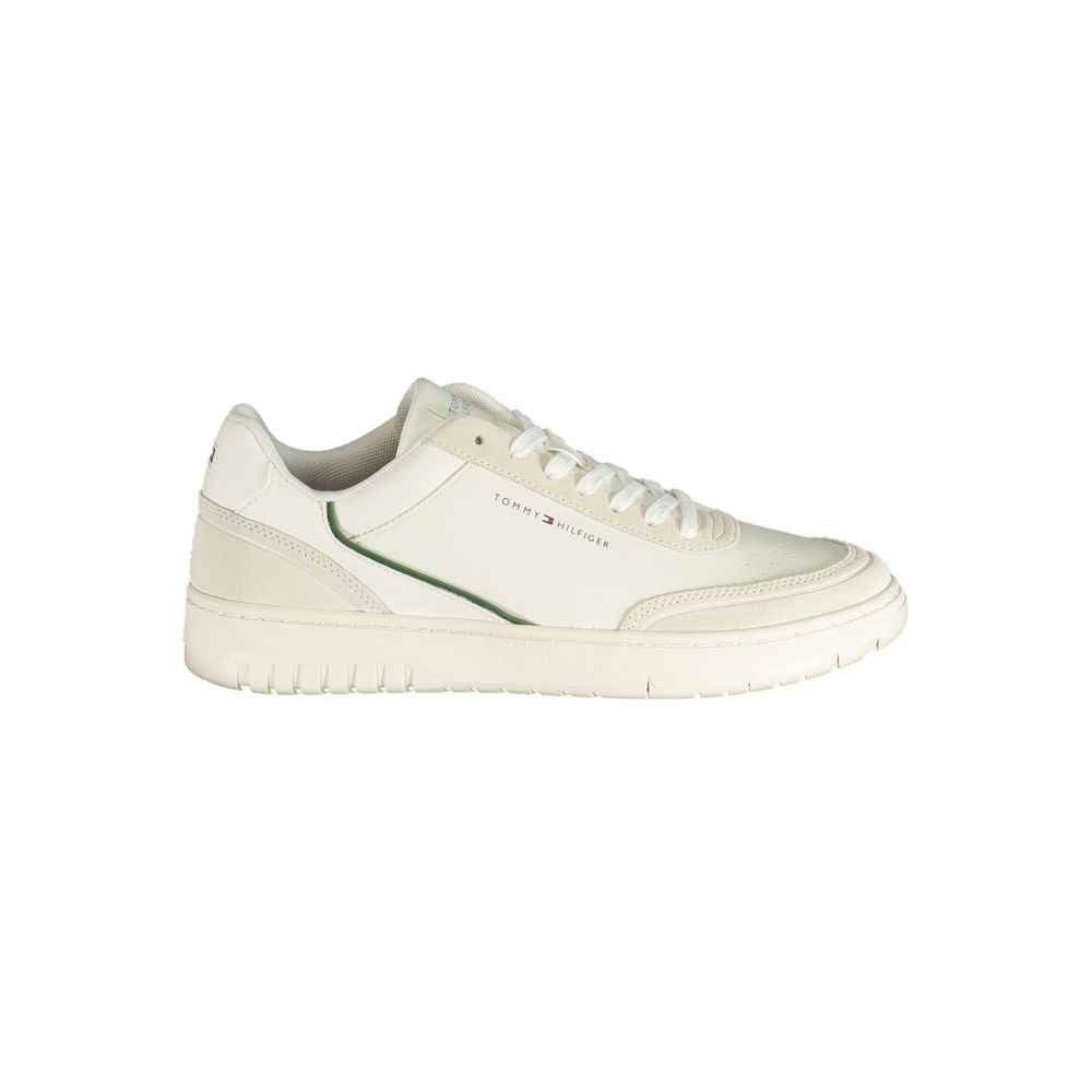 Tommy Hilfiger White Polyurethane Men's Sneaker