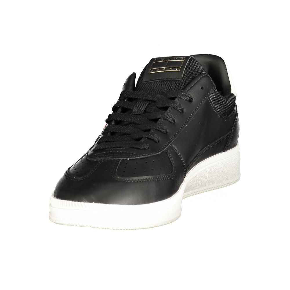 Tommy Hilfiger Black Polyurethane Men's Sneaker