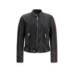 Gucci Black Buffalo Leather Bomber