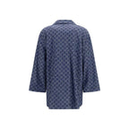 Gucci Blue Cotton Full-Length Jacket