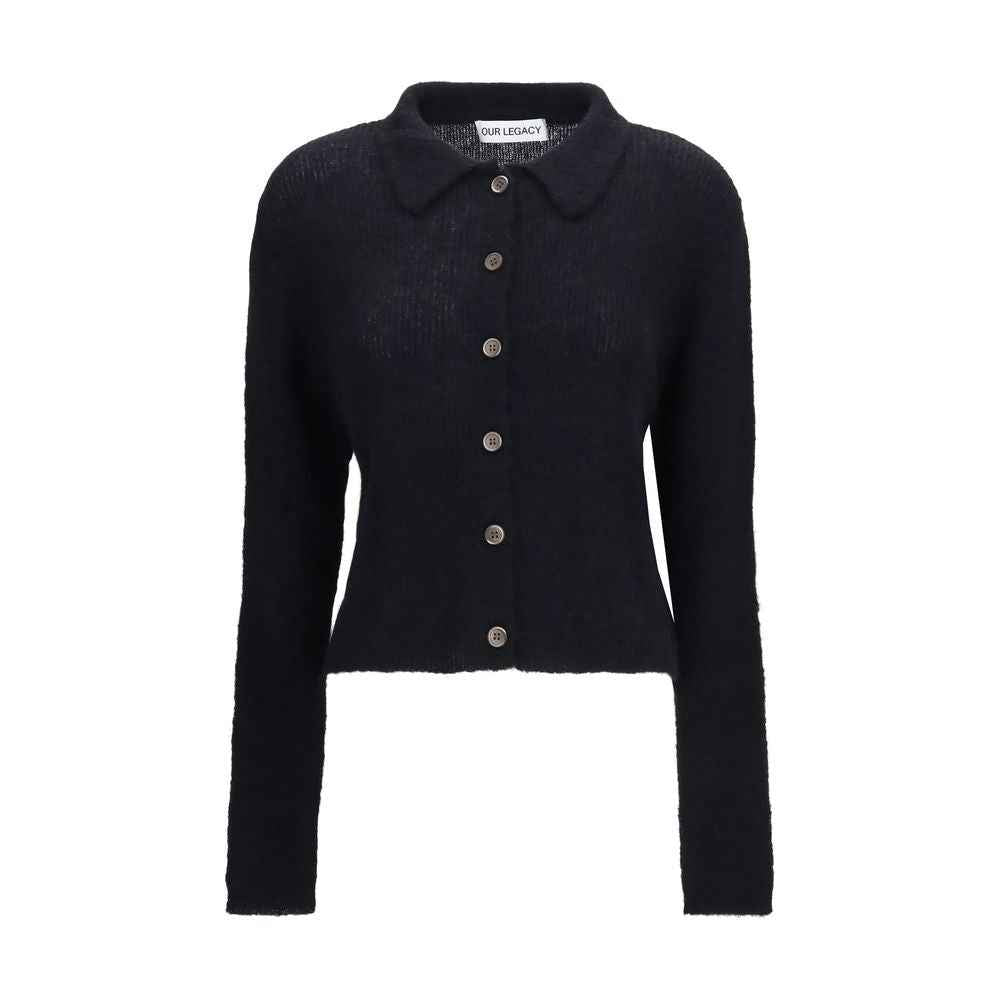 Our Legacy Black Alpaca Vicugna Pacos Polo Shirt