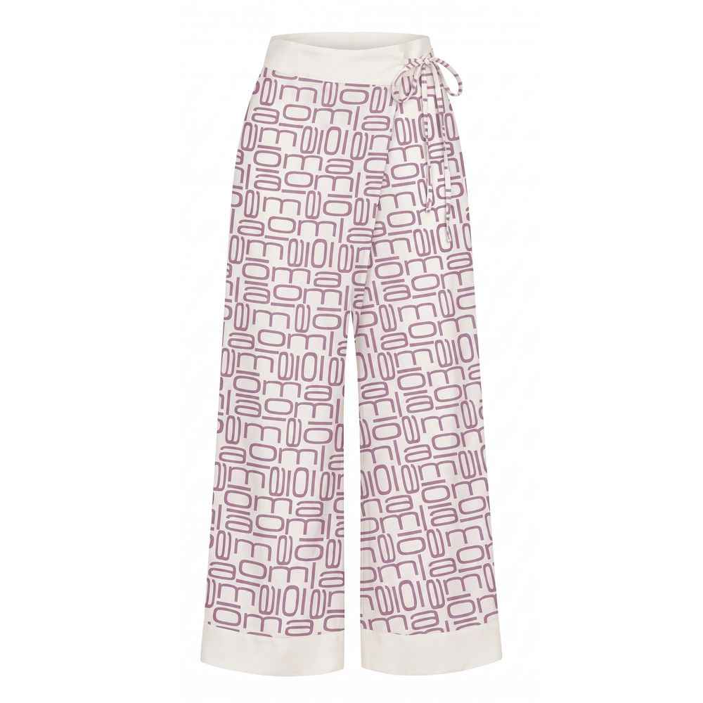 Malo Purple Silk Women Pants