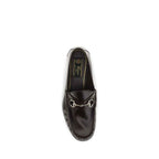 Gucci Brown Calf Leather Bos Taurus Slip-On Loafers
